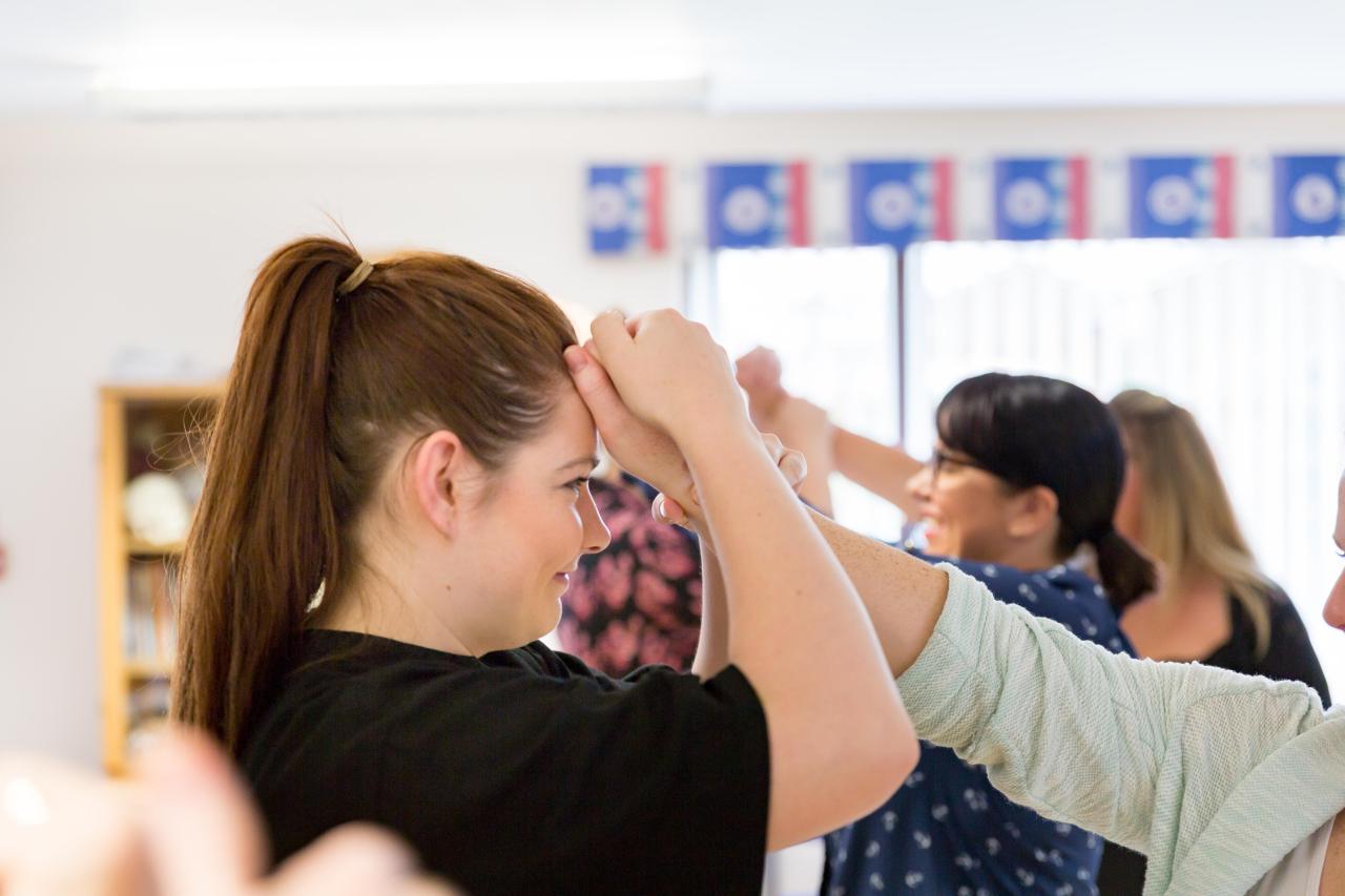 Barchester staff member partaking in meaningful therapeutic activity